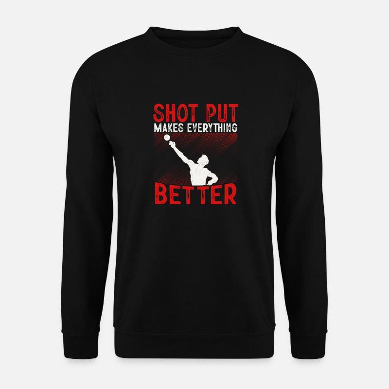 Kugelstoßen Werfen Leichtathletik - Unisex Pullover - Schwarz