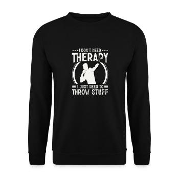 Kugelstoßen Werfen Leichtathletik - Unisex Pullover - Schwarz - Vorne - Alina (178cm) & Michal (187cm)