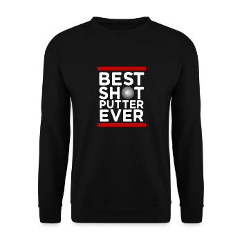 Kugelstoßen Werfen Leichtathletik - Unisex Pullover - Schwarz - Vorne - Alina (178cm) & Michal (187cm)