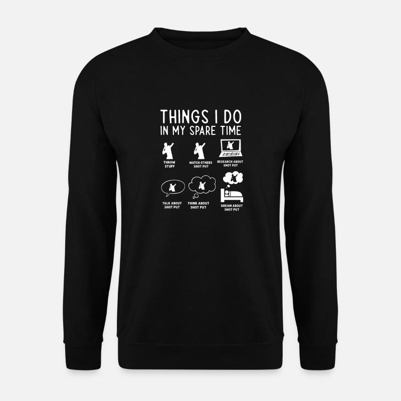Kugelstoßen Werfen Leichtathletik - Unisex Pullover - Schwarz