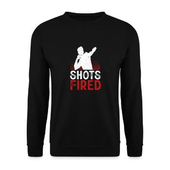 Kugelstoßen Werfen Leichtathletik - Unisex Pullover - Schwarz - Vorne - Alina (178cm) & Michal (187cm)