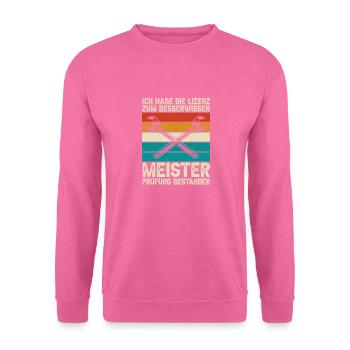 Besserwisser Meisterprüfung Geschenkidee - Unisex Pullover - Pink - Vorne
