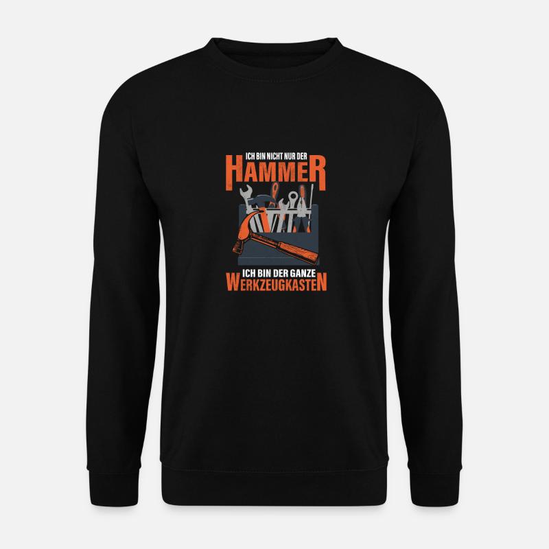 Hammer Werkzeugkasten Handwerker - Unisex Pullover - Schwarz