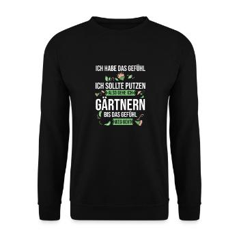 Gartenarbeit Hobbygärtner Garten Gärtner - Unisex Pullover - Schwarz - Vorne - Alina (178cm) & Michal (187cm)