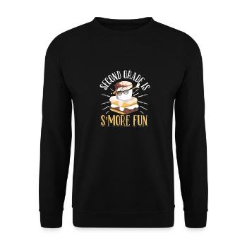 Dabbing Marshmallow Camper Second Grade Is Smore F - Unisex Pullover - Schwarz - Vorne - Alina (178cm) & Michal (187cm)