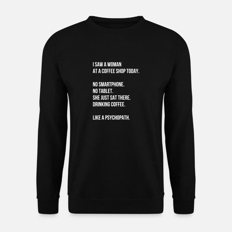 Café Spruch Français - Sweat-shirt Unisexe - noir
