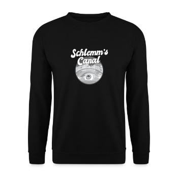 Schlemm's Canal Funny Optometrist Pun Eye - Unisex Sweatshirt - black - Front - Alina (178cm) & Michal (187cm)