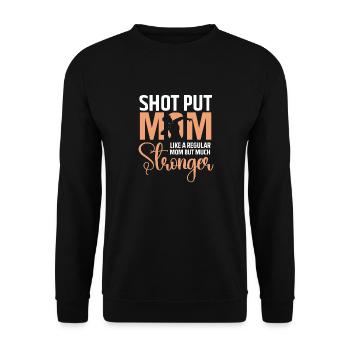 Kugelstoßen Werfen Leichtathletik - Unisex Pullover - Schwarz - Vorne - Alina (178cm) & Michal (187cm)
