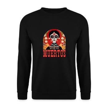 Dia De Los Muertos - Unisex Pullover - Schwarz - Vorne - Alina (178cm) & Michal (187cm)