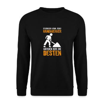 Handwerker - Unisex Pullover - Schwarz - Vorne - Alina (178cm) & Michal (187cm)