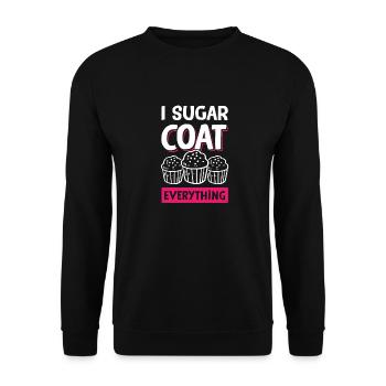 I Enrobage de sucre tout - Sweat-shirt Unisexe - noir - Devant - Alina (178cm) & Michal (187cm)