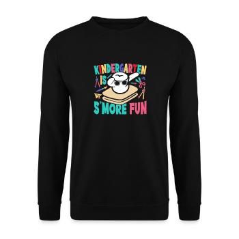 Les enfants dabbing guimauve Camping Kindergarten est S - Sweat-shirt Unisexe - noir - Devant - Alina (178cm) & Michal (187cm)