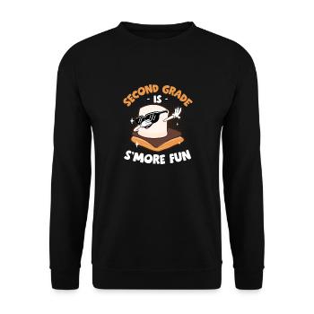Camper Dabbing Marshmallow Kids Second Grade Is Sm - Unisex Pullover - Schwarz - Vorne - Alina (178cm) & Michal (187cm)