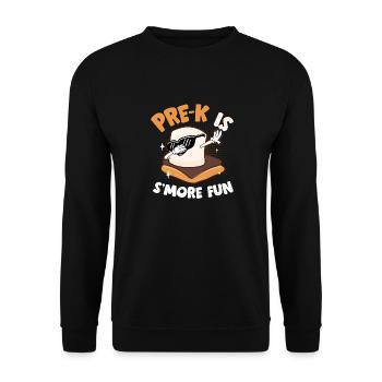 Pre K Is Smore Fun Dabbing Marshmallow Kids Campfi - Unisex Pullover - Schwarz - Vorne - Alina (178cm) & Michal (187cm)