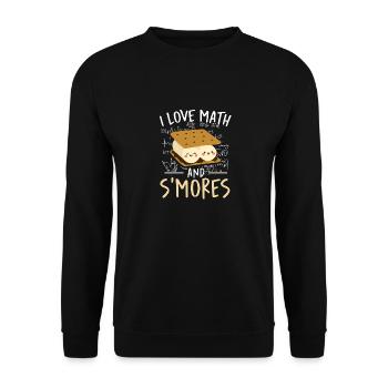 I Love Math And Smores School Kids Marshmallow Cam - Unisex Sweatshirt - black - Front - Alina (178cm) & Michal (187cm)