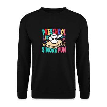 Preschool Is Smore Fun Camping Kids Dabbing Marshm - Unisex Pullover - Schwarz - Vorne - Alina (178cm) & Michal (187cm)
