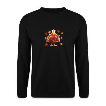 Funny Thanksgiving Day Nurses Turkey - Unisex Sweatshirt - black - Front - Alina (178cm) & Michal (187cm)