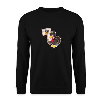Eat Tacos Thanksgiving Day Funny Turkey Lover - Unisex Sweatshirt - black - Front - Alina (178cm) & Michal (187cm)