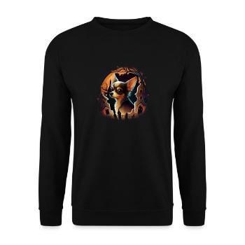 Chihuahua Costume d'Halloween - Citrouille - Sweat-shirt Unisexe - noir - Devant - Alina (178cm) & Michal (187cm)