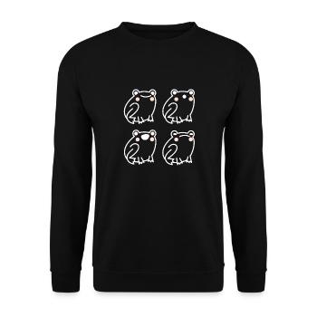 Frogs Have Feelings Too - Unisex Sweatshirt - black - Front - Alina (178cm) & Michal (187cm)
