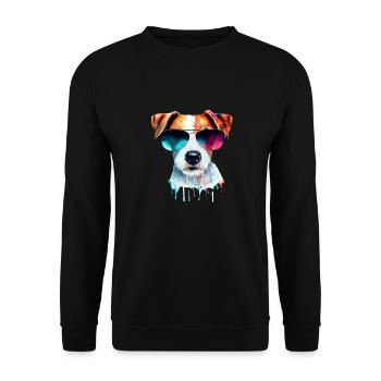 Jack Russell Terrier - Unisex Pullover - Schwarz - Vorne - Alina (178cm) & Michal (187cm)