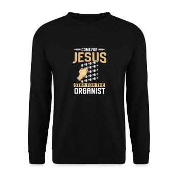 Organist: Organist, Church Organist, Organ - Unisex Sweatshirt - black - Front - Alina (178cm) & Michal (187cm)