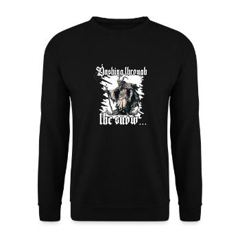 Krampus T-Shirt The scary Santa Claus - Unisex Sweatshirt - black - Front - Alina (178cm) & Michal (187cm)