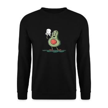 Feu de camp pour enfants Guimauve Mignon Smore Avocat - Sweat-shirt Unisexe - noir - Devant - Alina (178cm) & Michal (187cm)