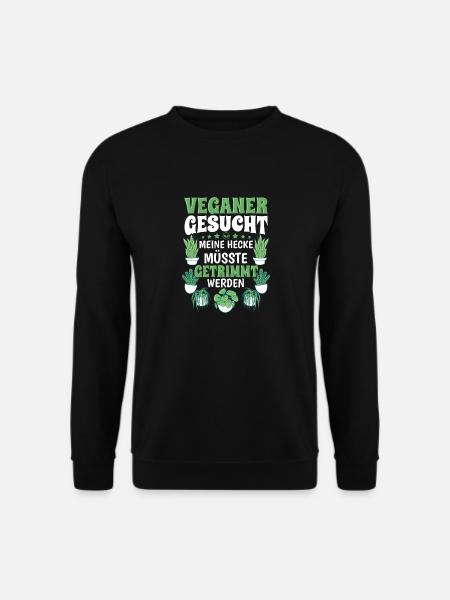 Veganer gesucht Hecke Getrimmt - Unisex Pullover - Schwarz
