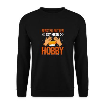 Fenster putzen ist mein Hobby - Unisex Pullover - Schwarz - Vorne - Alina (178cm) & Michal (187cm)