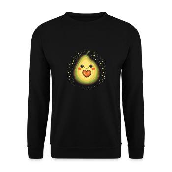 Avocado Cute Funny Heart Mamacado Mama Pregnant - Unisex Sweatshirt - black - Front - Alina (178cm) & Michal (187cm)