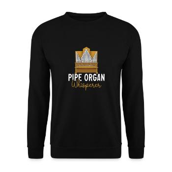 Organiste : organiste, organiste d’église, orgue - Sweat-shirt Unisexe - noir - Devant - Alina (178cm) & Michal (187cm)