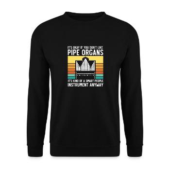 Organist: Organist, Church Organist, Organ - Unisex Sweatshirt - black - Front - Alina (178cm) & Michal (187cm)