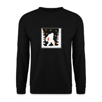 Bigfoot Pilgrim Turkey Pumpkin Thanksgiving Day - Sweat-shirt Unisexe - noir - Devant - Alina (178cm) & Michal (187cm)
