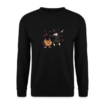 Dabbing Pilgrim Türkei Thanksgiving Day Funny Dab - Unisex Pullover - Schwarz - Vorne - Alina (178cm) & Michal (187cm)
