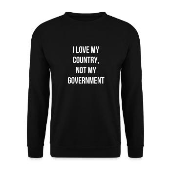 Love Politique Country Français - Sweat-shirt Unisexe - noir - Devant - Alina (178cm) & Michal (187cm)