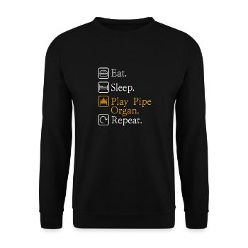 Organist: Organist, Church Organist, Organ - Unisex Sweatshirt - black - Front - Alina (178cm) & Michal (187cm)