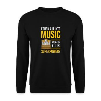 Organist: Organist, Church Organist, Organ - Unisex Sweatshirt - black - Front - Alina (178cm) & Michal (187cm)