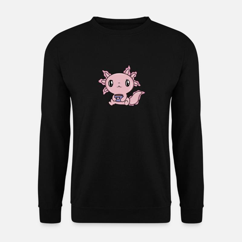 Kaffee Niedlicher Axolotl - Unisex Pullover - Schwarz