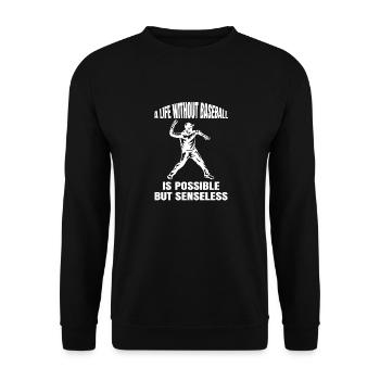 Joueur de baseball Équipe de baseball Baseballer - Sweat-shirt Unisexe - noir - Devant - Alina (178cm) & Michal (187cm)