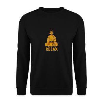 Joueur relaxant Saying Funny Gamer - Sweat-shirt Unisexe - noir - Devant - Alina (178cm) & Michal (187cm)