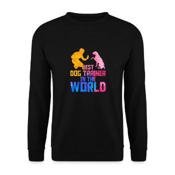 Best Dog Trainer In The World Training Job Saying - Unisex Sweatshirt - black - Front - Alina (178cm) & Michal (187cm)