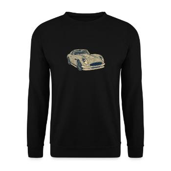 Car Vintage Old Classic School Automobile JDM Hot - Unisex Sweatshirt - black - Front - Alina (178cm) & Michal (187cm)