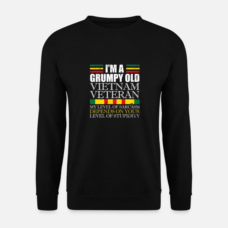 Never underestimate an old man who is also - Unisex Sweatshirt - black