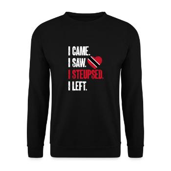 Trinidad and Tobago flag - Unisex Sweatshirt - black - Front - Alina (178cm) & Michal (187cm)