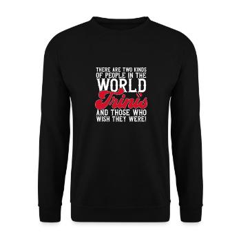 Trinidad and Tobago flag - Unisex Sweatshirt - black - Front - Alina (178cm) & Michal (187cm)