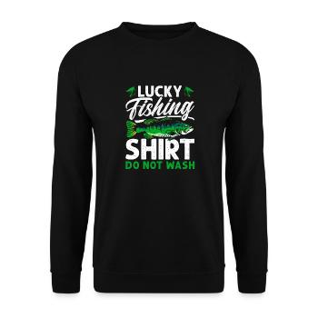 Lucky Fishing - Unisex Sweatshirt - black - Front - Alina (178cm) & Michal (187cm)