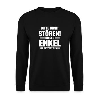 Enkel - Unisex Pullover - Schwarz - Vorne - Alina (178cm) & Michal (187cm)