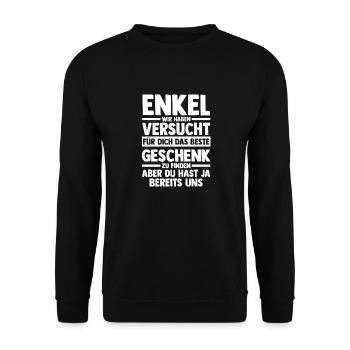 Enkel - Unisex Pullover - Schwarz - Vorne - Alina (178cm) & Michal (187cm)