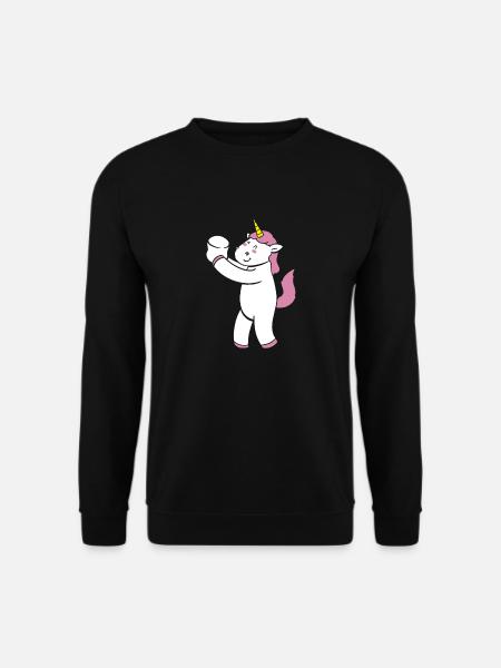 Smore Unicorn Kids Marshmallow Camping Camper - Unisex Pullover - Schwarz